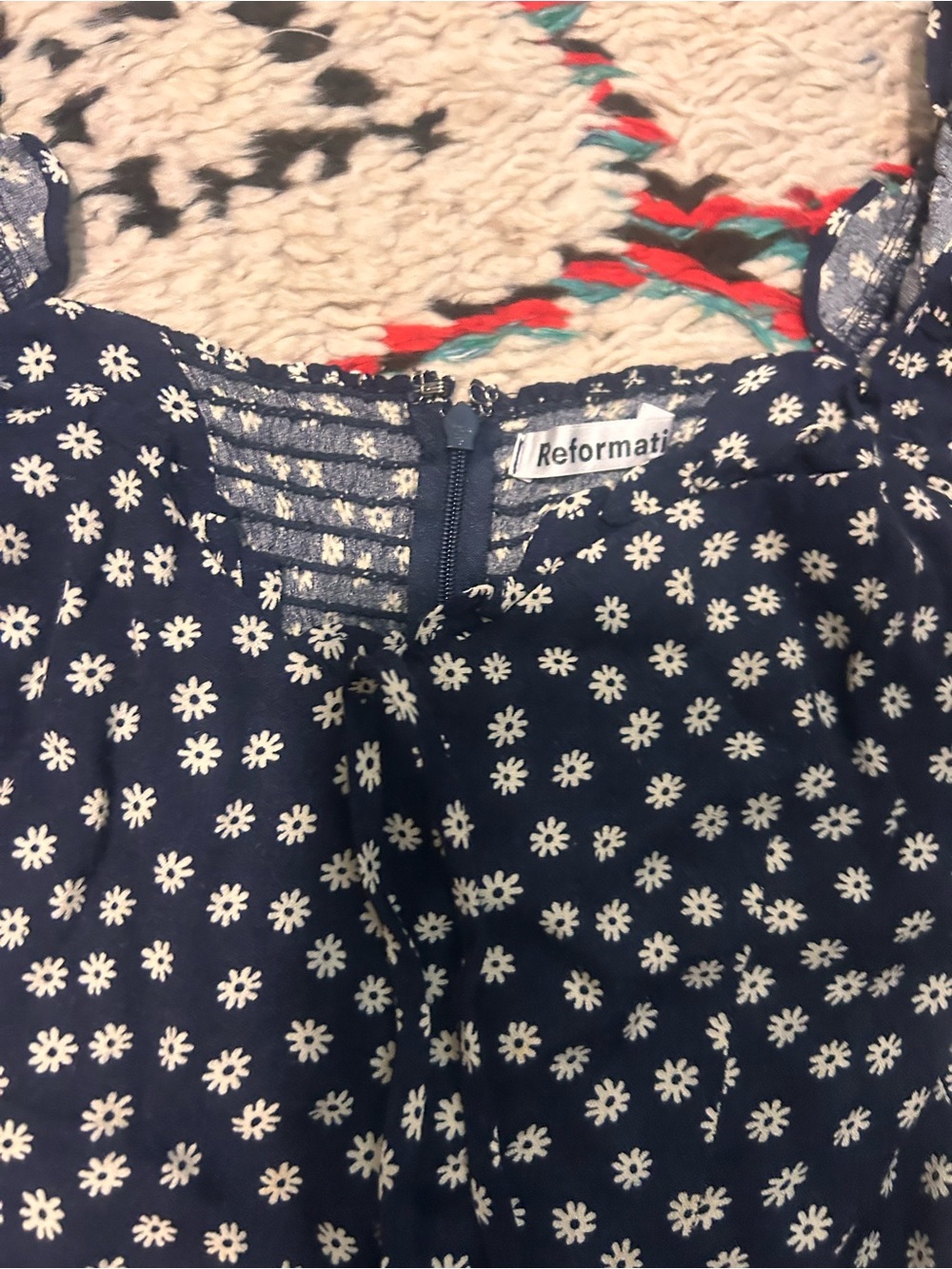 REFORMATION DAISY PRINT MINI DRESS - Picture 4 of 7